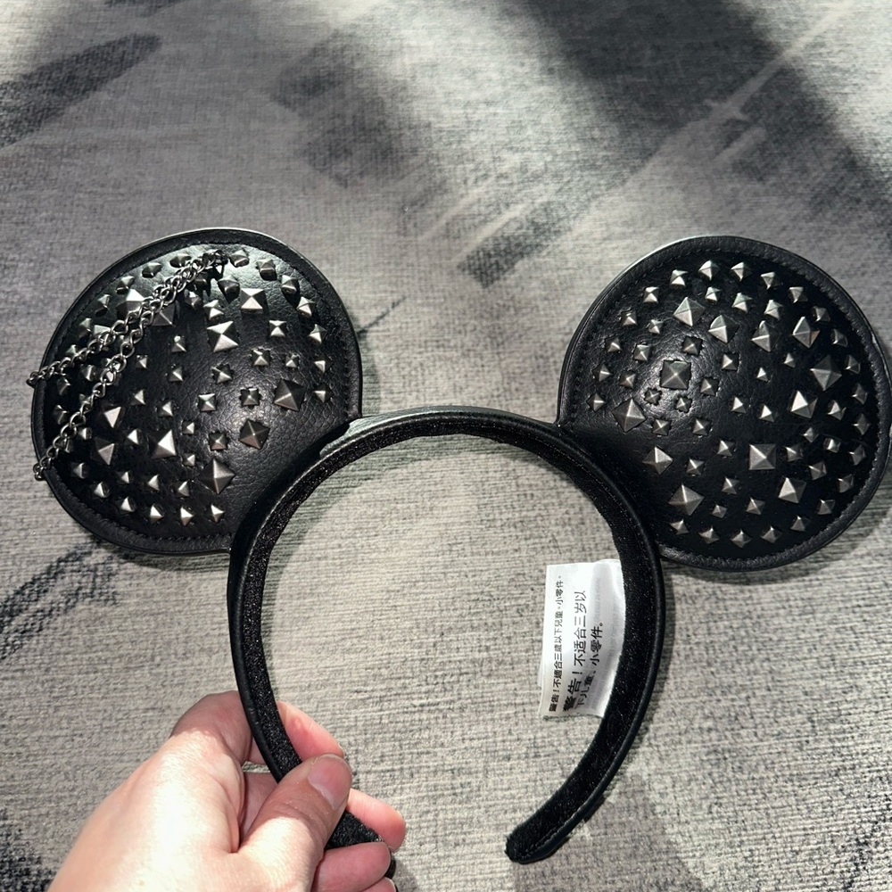 Black Studded Mickey Ears